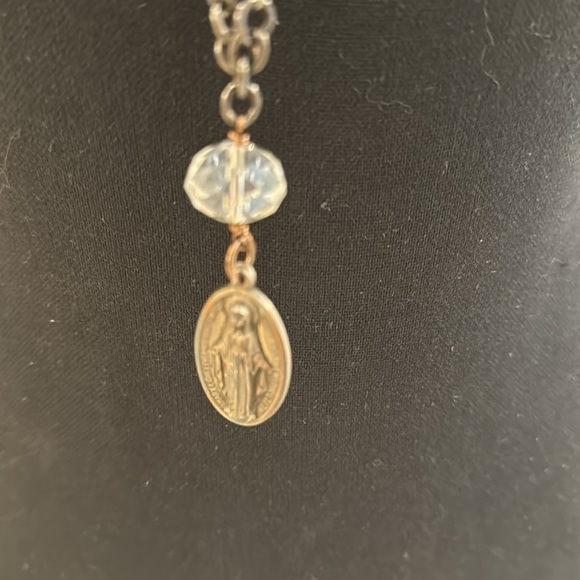 Blessings in Disguise necklace half genuine pearl half metal made in Italy - Picture 3 of 9